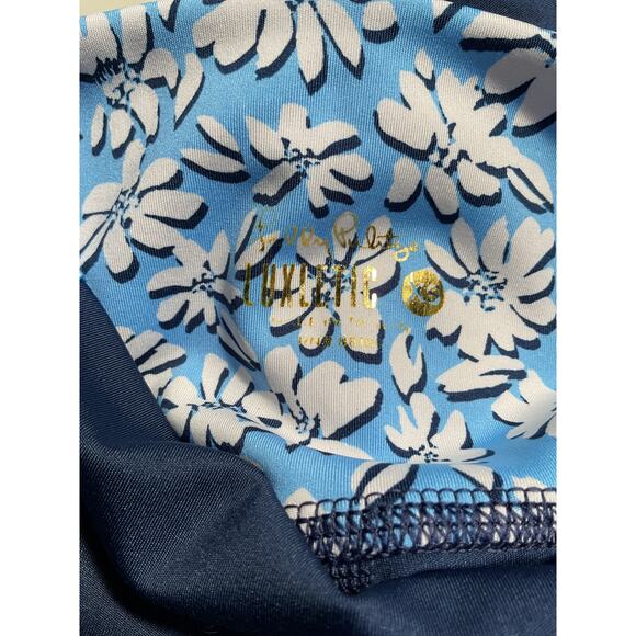 Lilly Pulitzer 'Luxletic' Blue Polyester 31.5" Carpe Vita Flare Legging Size XS - Picture 5 of 5